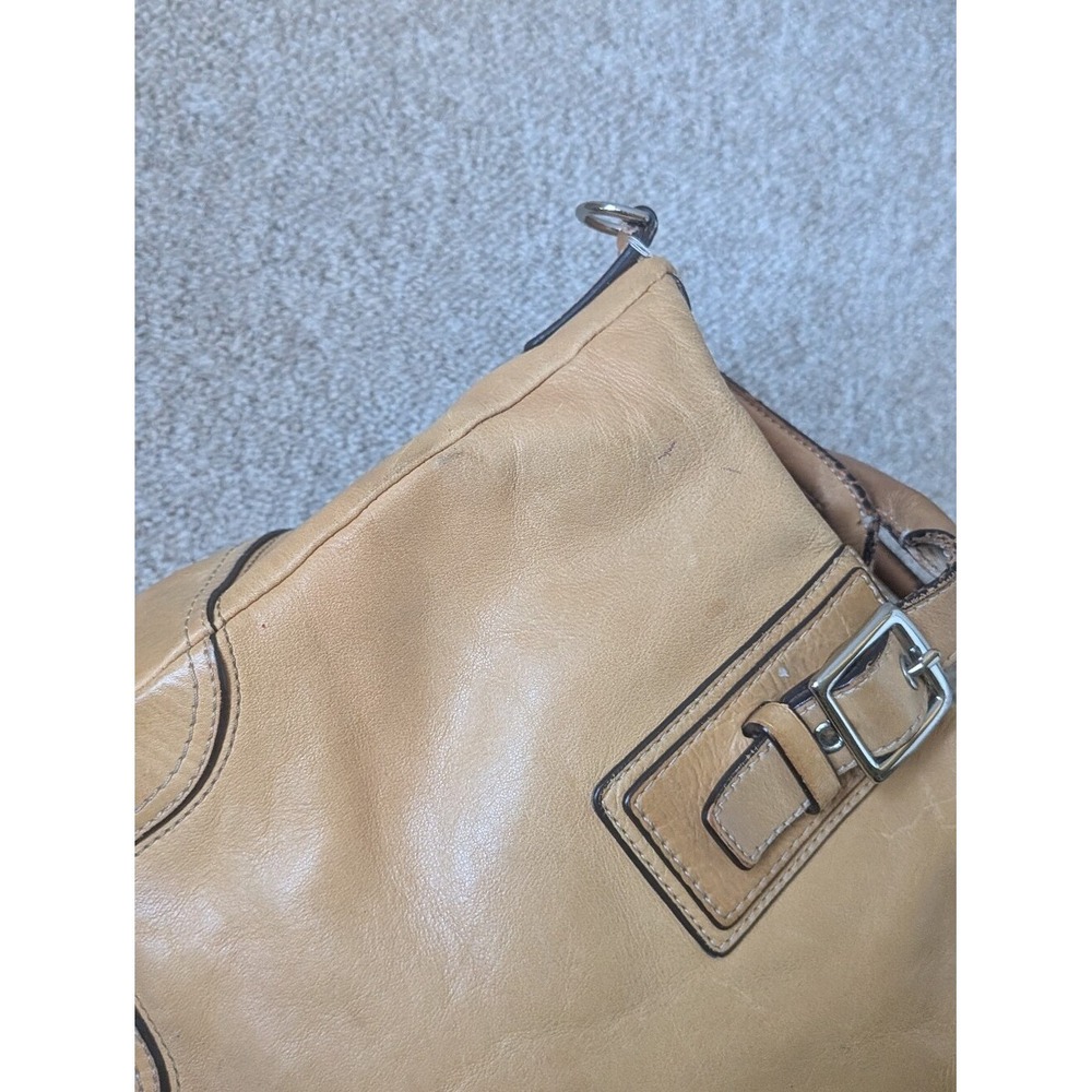 Coach Hamilton Tote Women Large Camel Tan Leather Buckle Satchel Handbag F13811 - Picture 16 of 16